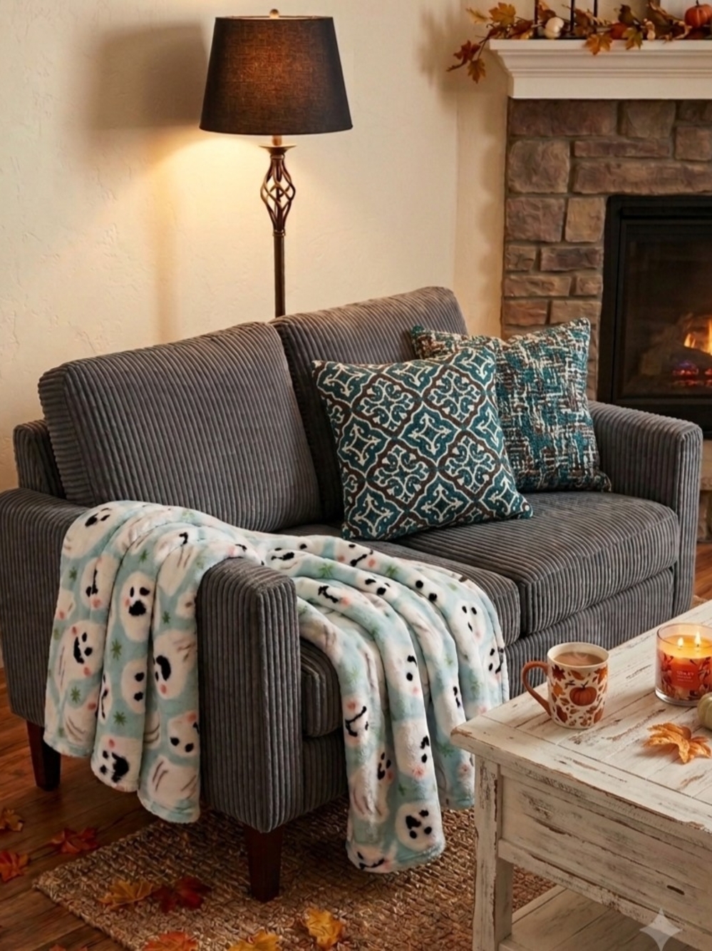 Cozy Plush Ghost Throw Blanket